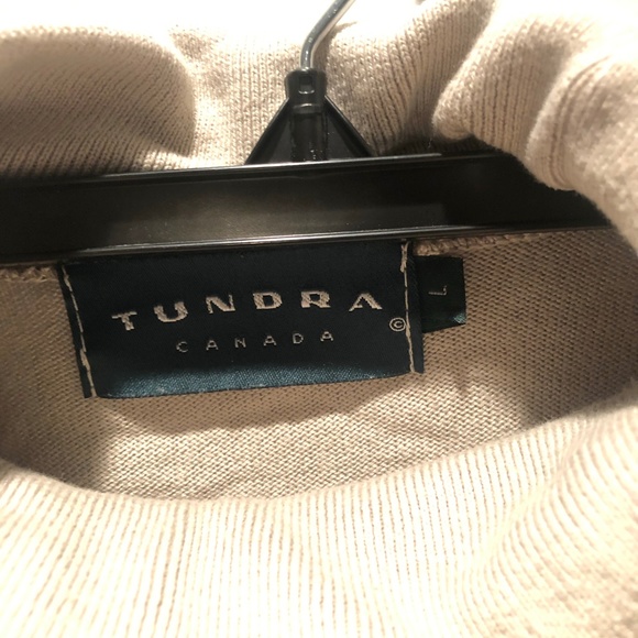 Tan Cream Turtleneck Longsleeve Men Size Large - Picture 3 of 3